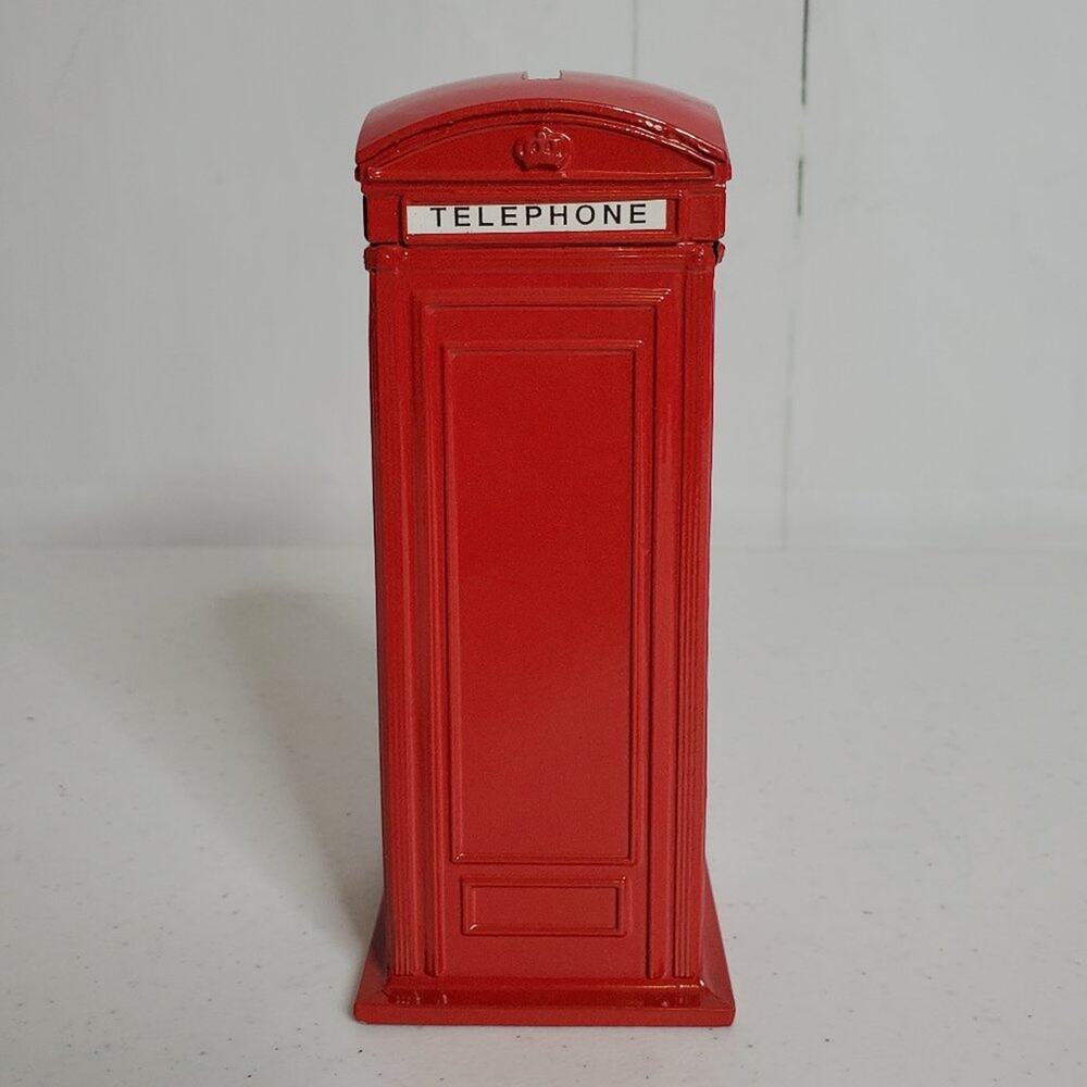 England Traditional Red Phone Booth 3D Metal Bank Souvenir Collectible - Picture 3 of 8